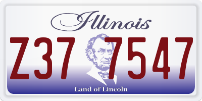 IL license plate Z377547