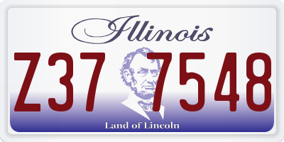 IL license plate Z377548