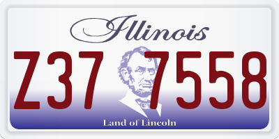 IL license plate Z377558