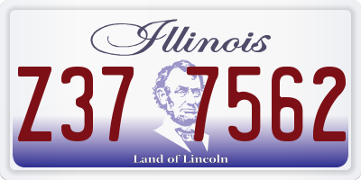 IL license plate Z377562