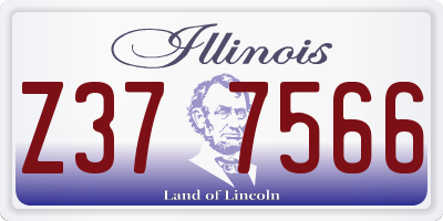 IL license plate Z377566