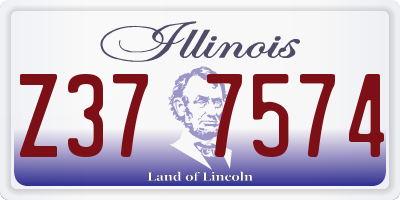 IL license plate Z377574