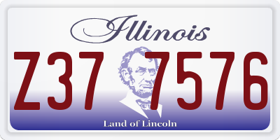 IL license plate Z377576