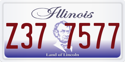 IL license plate Z377577