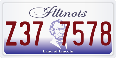 IL license plate Z377578