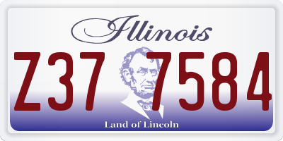 IL license plate Z377584