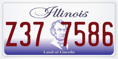 IL license plate Z377586