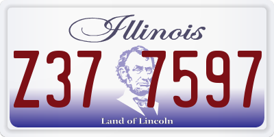 IL license plate Z377597