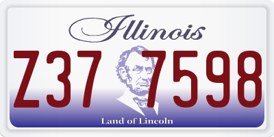 IL license plate Z377598