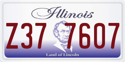IL license plate Z377607