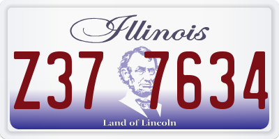 IL license plate Z377634