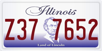 IL license plate Z377652