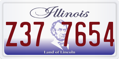 IL license plate Z377654
