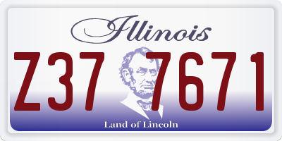 IL license plate Z377671