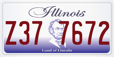 IL license plate Z377672