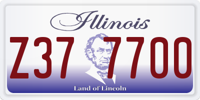 IL license plate Z377700
