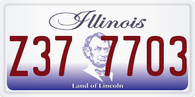 IL license plate Z377703