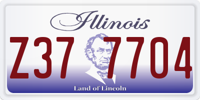 IL license plate Z377704