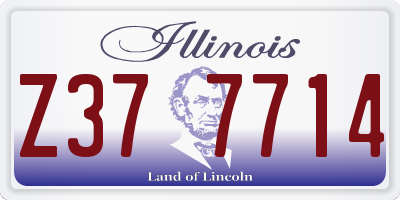 IL license plate Z377714