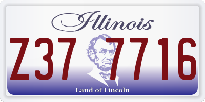 IL license plate Z377716