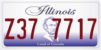 IL license plate Z377717
