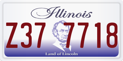 IL license plate Z377718