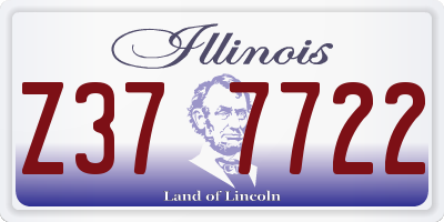 IL license plate Z377722