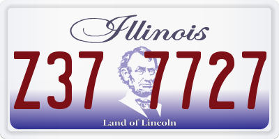 IL license plate Z377727