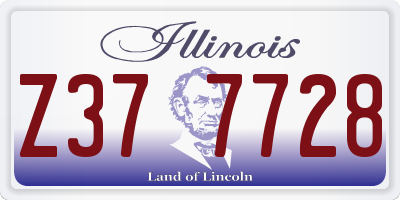 IL license plate Z377728