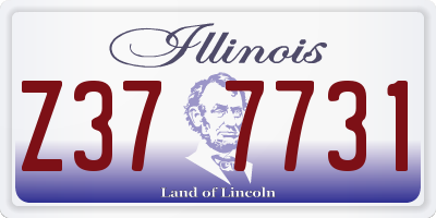 IL license plate Z377731