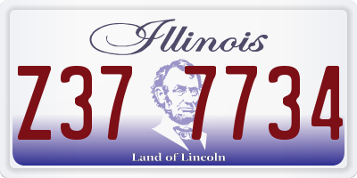 IL license plate Z377734