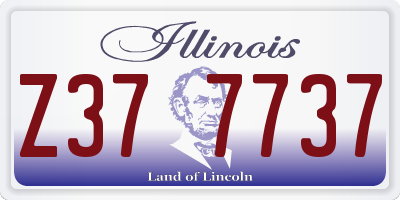 IL license plate Z377737