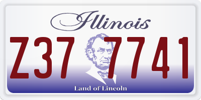 IL license plate Z377741