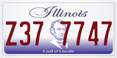 IL license plate Z377747