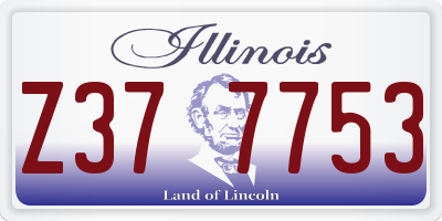 IL license plate Z377753