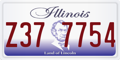 IL license plate Z377754