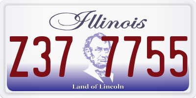 IL license plate Z377755