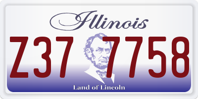 IL license plate Z377758