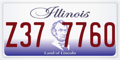 IL license plate Z377760