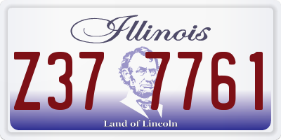 IL license plate Z377761