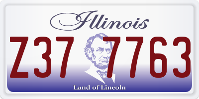 IL license plate Z377763