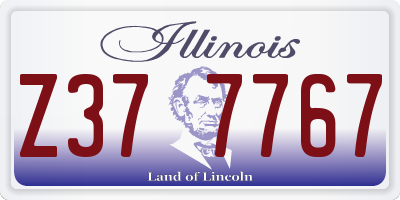IL license plate Z377767
