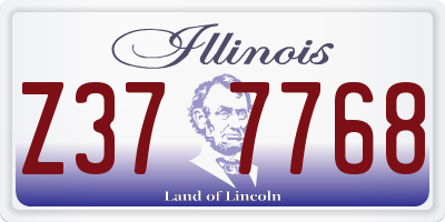 IL license plate Z377768