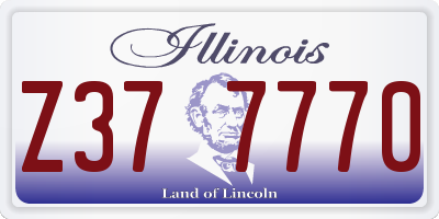 IL license plate Z377770