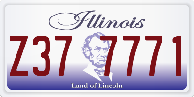 IL license plate Z377771