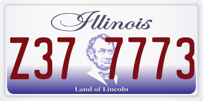 IL license plate Z377773