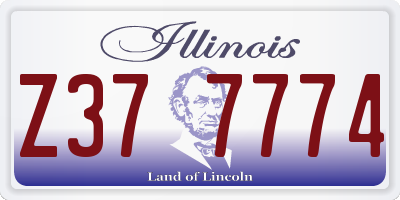 IL license plate Z377774
