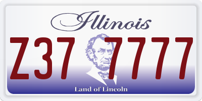 IL license plate Z377777