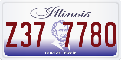IL license plate Z377780
