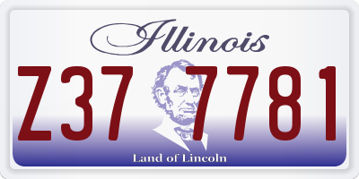 IL license plate Z377781
